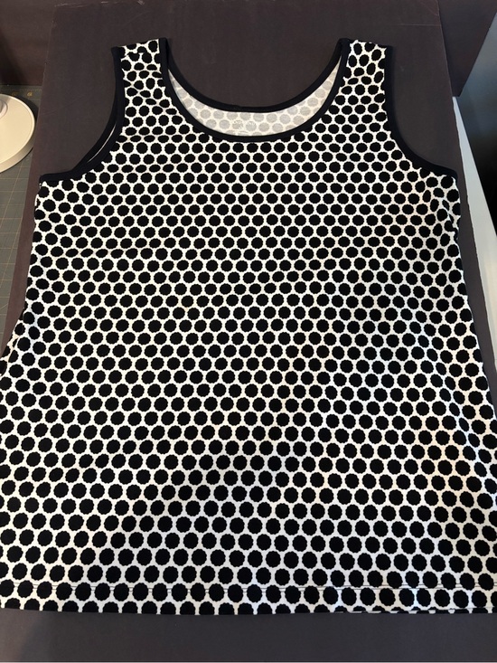 Lands' End Tops - Lands' End Black and White Dot Scoop Neck Tank